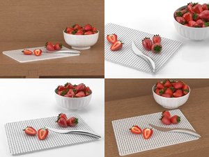 strawberries smallaccents 3D model