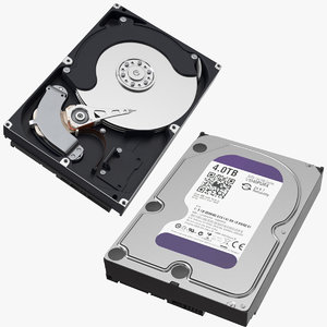 computer hard drives open 3D