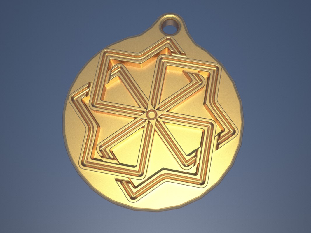 Slavic amulet molvinec 3D model 