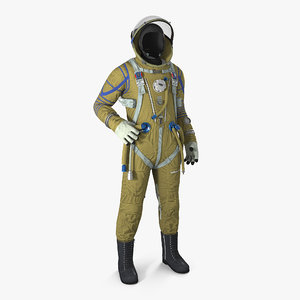 strizh space suit rigged 3D model