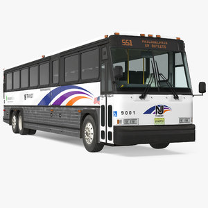 intercity bus mci d4500 3D model