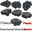 debris pieces road asphalt 3D model