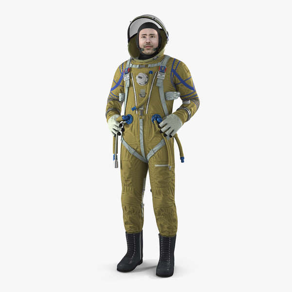 astronaut wearing space suit 3D model
