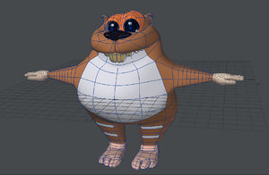 3D beaver cartoon