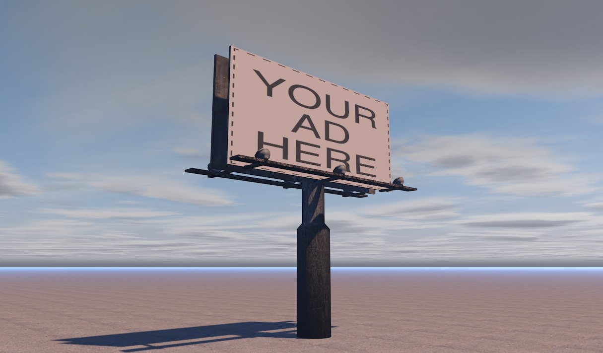 doble广告牌与单柱3d模型