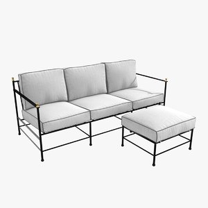 sofa ottoman kings lane 3D model