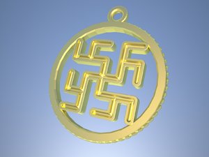 3D model slavic pagan amulet cvetok