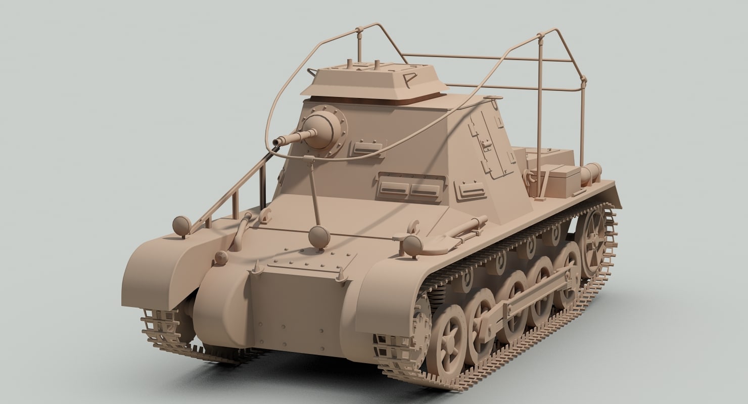 3d ww2 german sdkfz 265 model