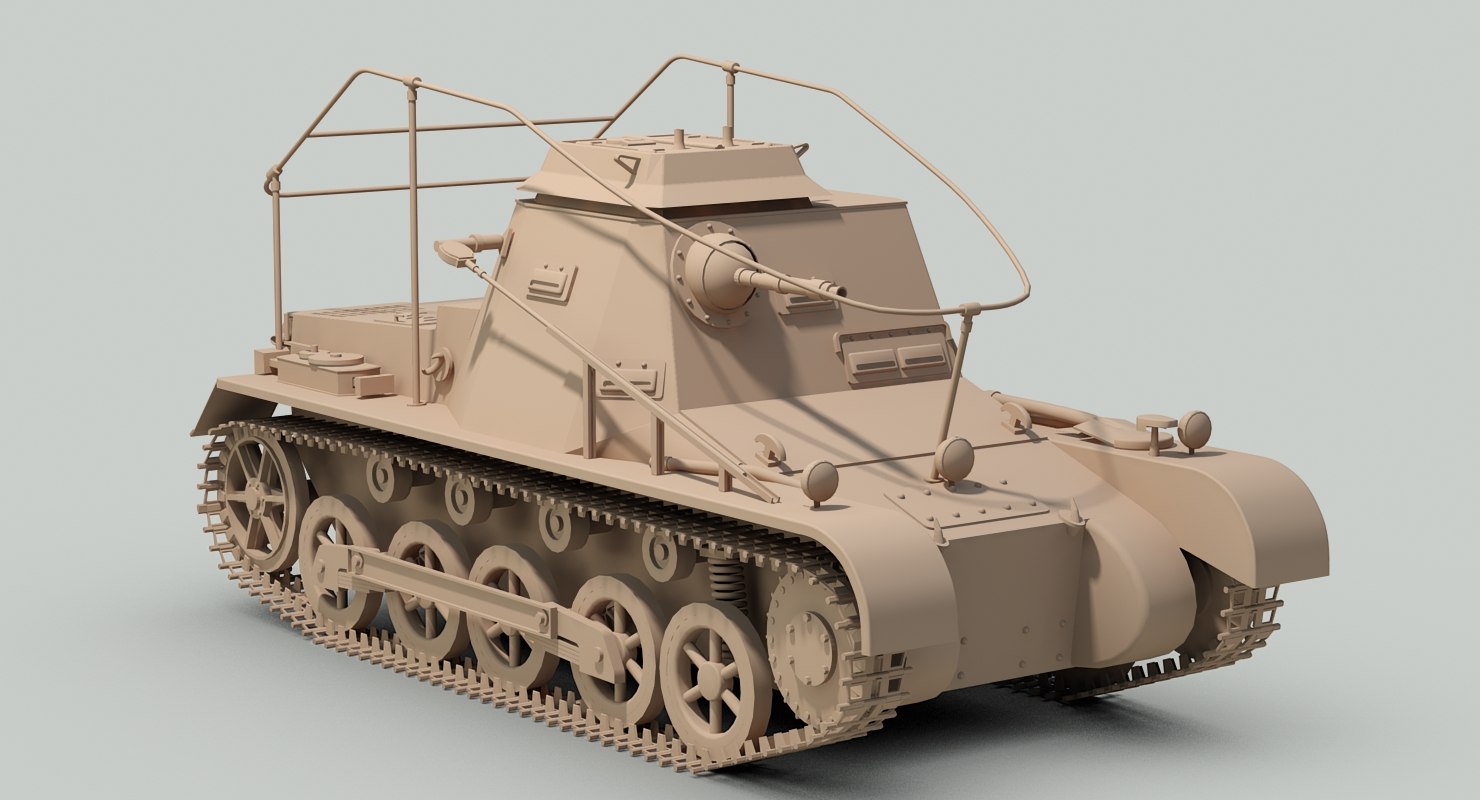 3d ww2 german sdkfz 265 model