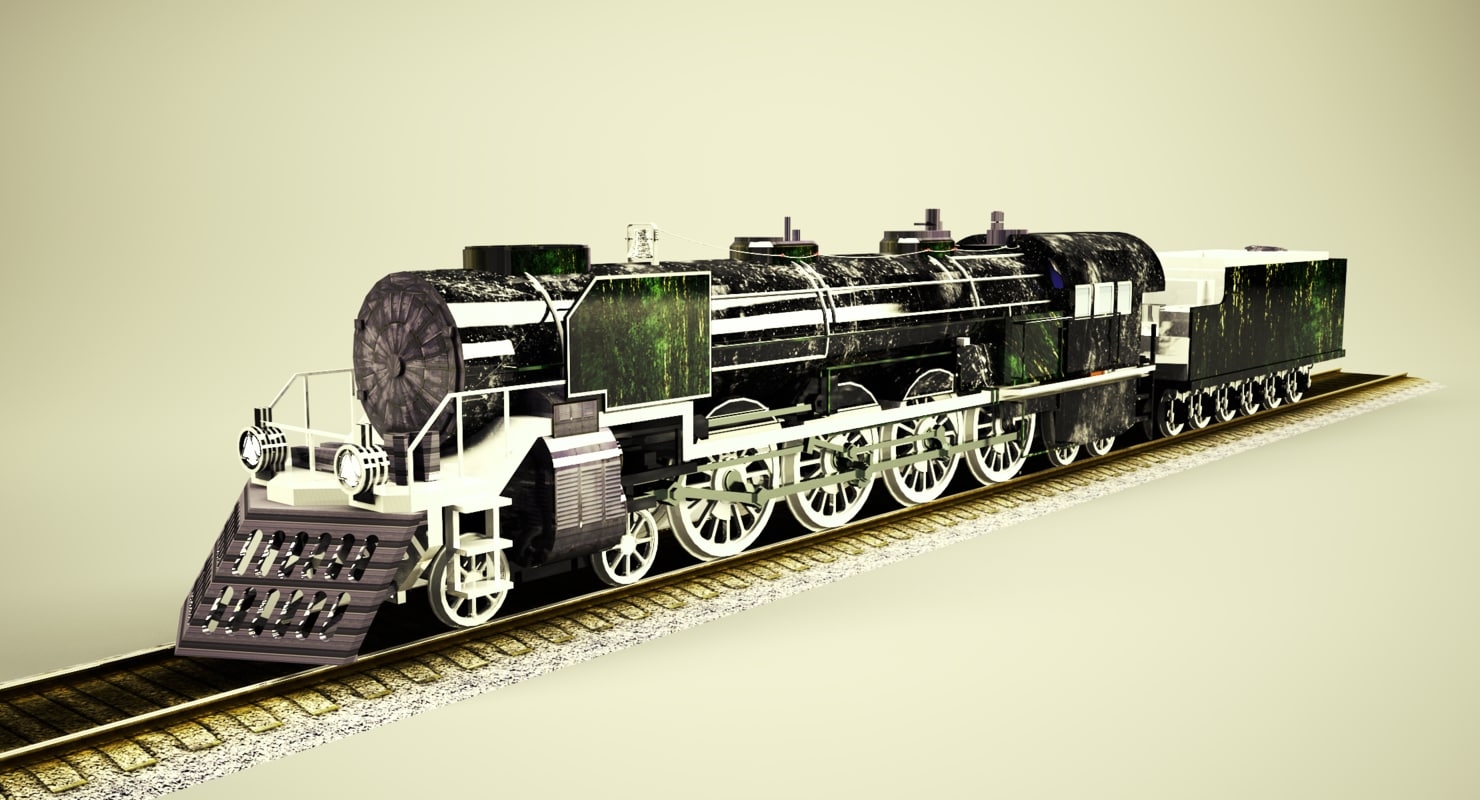 Free 3d model steam locomotive фото 21