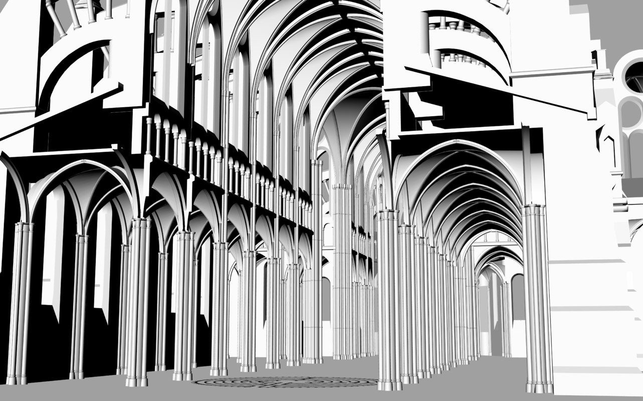 3D chartres cathedral model TurboSquid 1177979