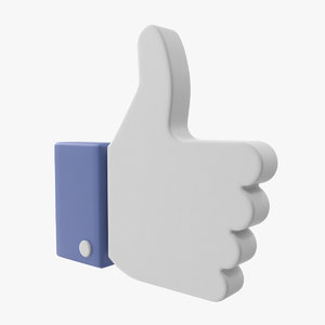 3D facebook sign model