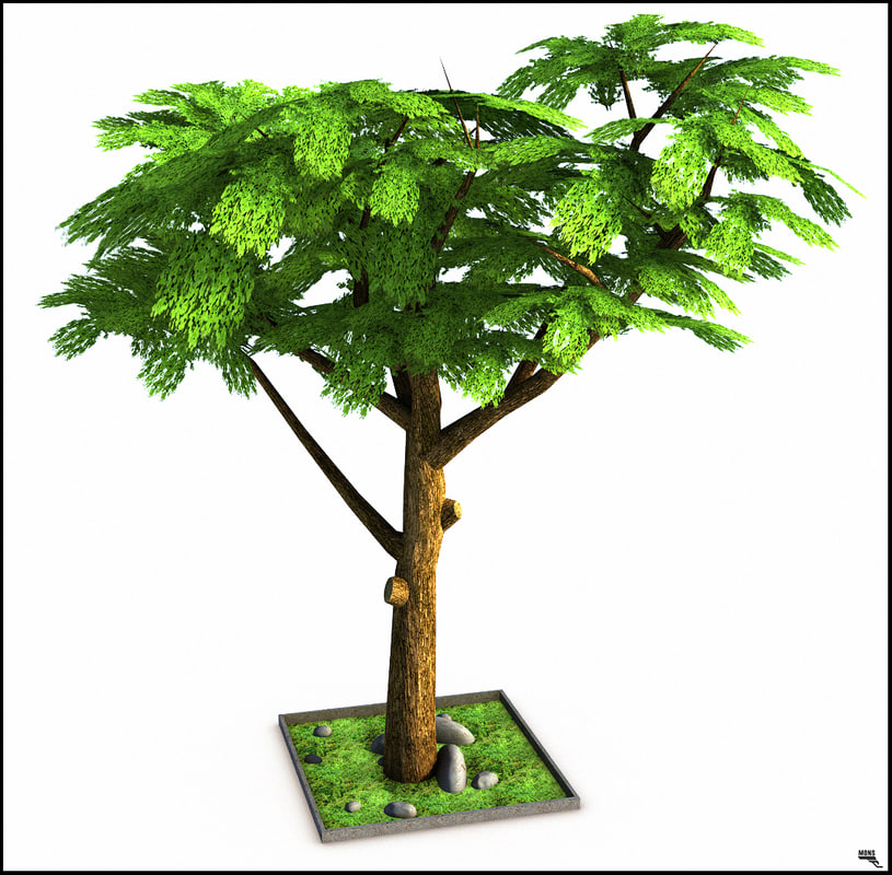 Cartoon tree model TurboSquid 1178178