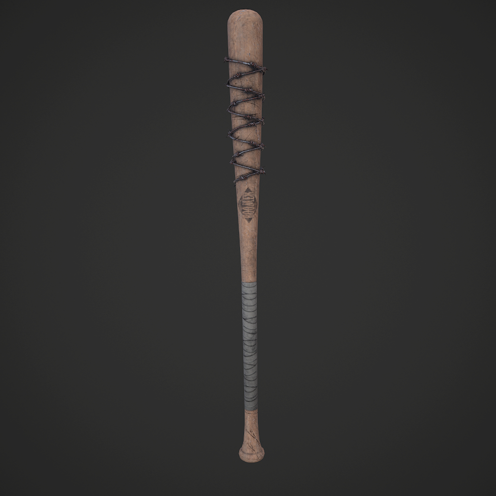 Batte de baseball Lucille Modèle 3D gratuit - .fbx