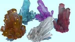 realistic various crystals model