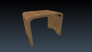 table 1 wood 3D model
