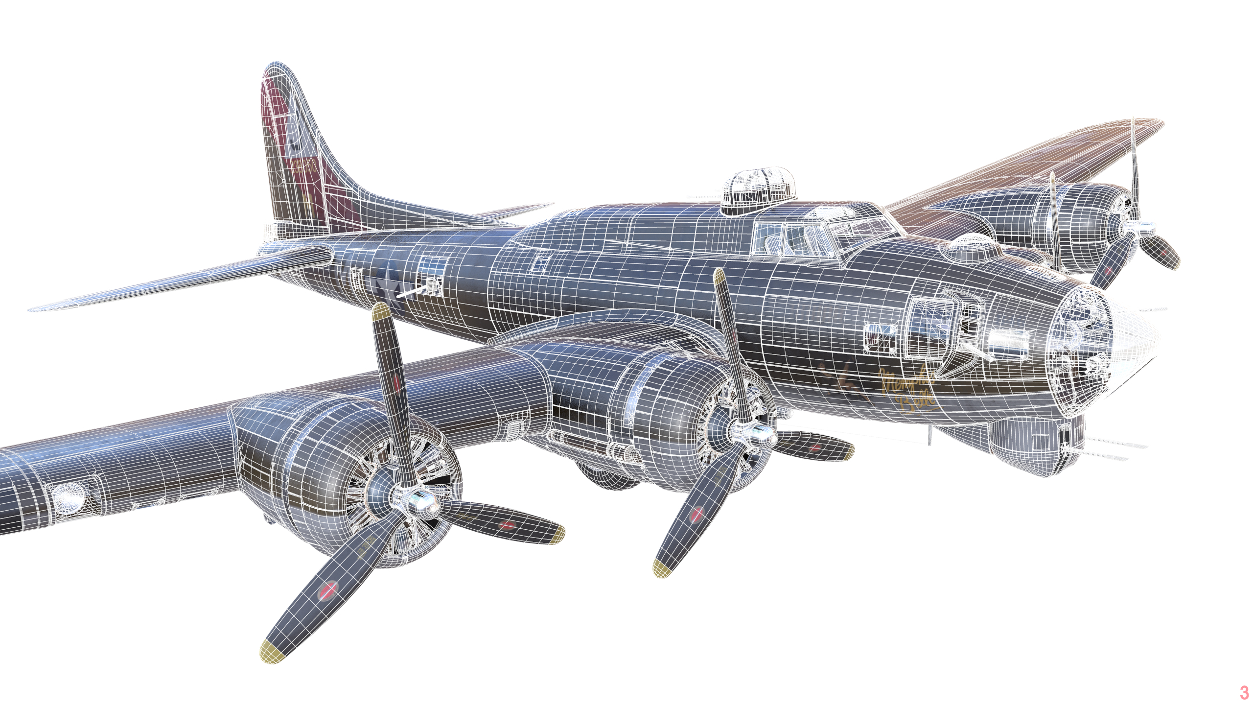 3D B-17 Flying Fortress Bomber - TurboSquid 1178628