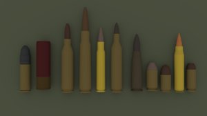 low-poly ammo 3D model
