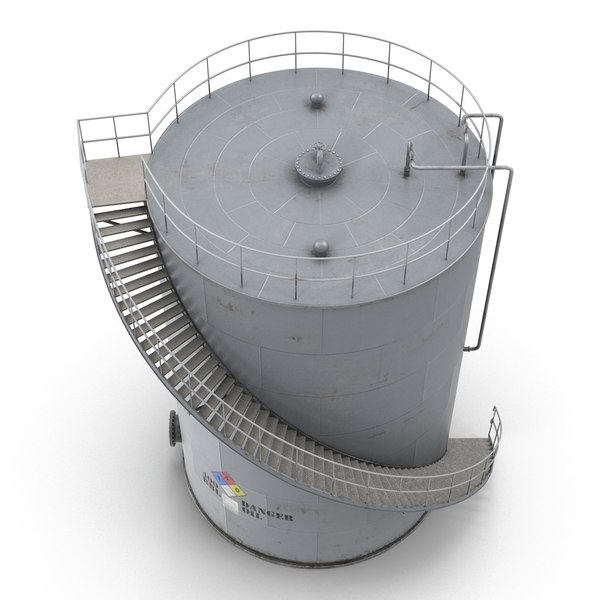 Oil storage tanks 2 3D model - TurboSquid 1179019