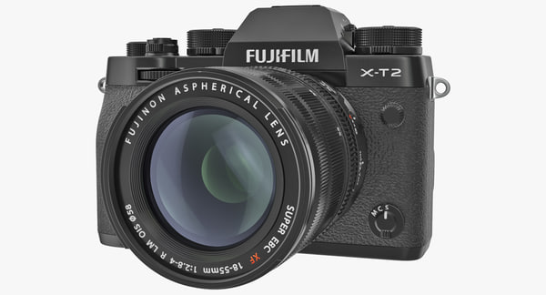 Spiegellose Digitalkamera Fuji X T2 3d Modell Turbosquid