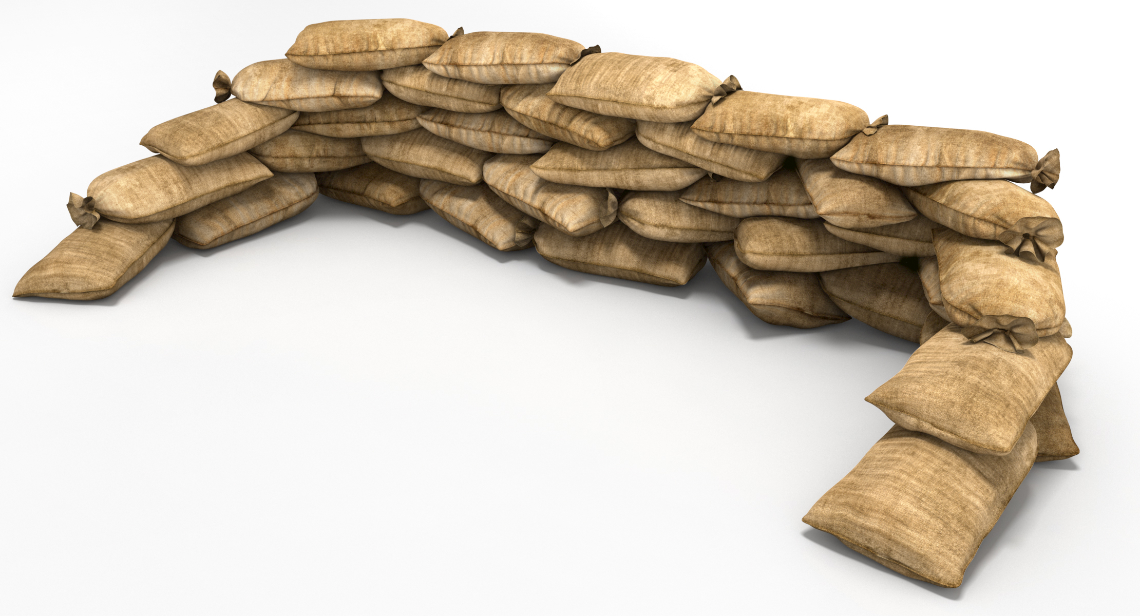 3D model modeled sandbag barricade TurboSquid 1179208