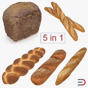 bakery products 2 3D model