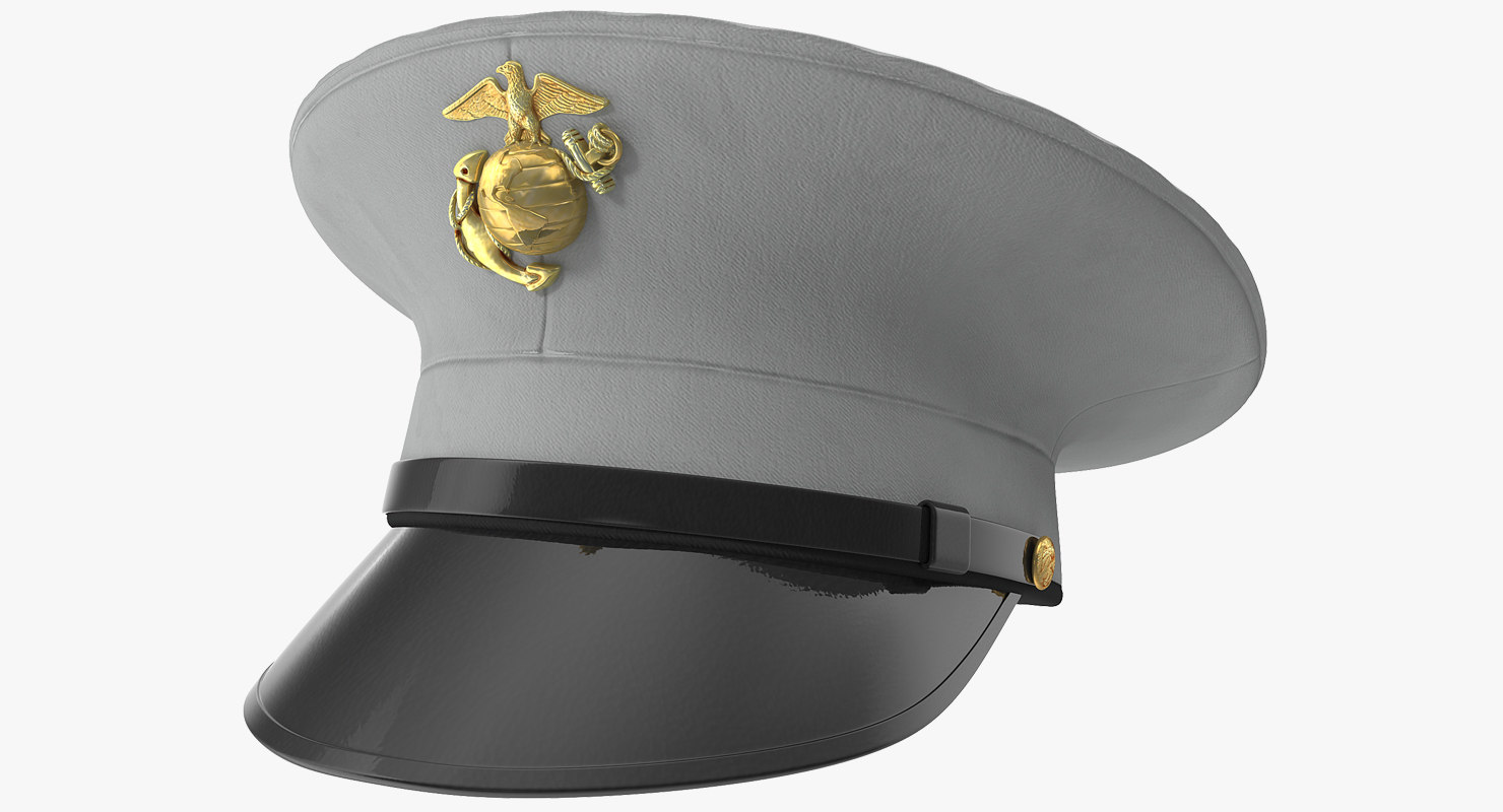 usmc-marine-officer-hat-3d-model-turbosquid-1179551