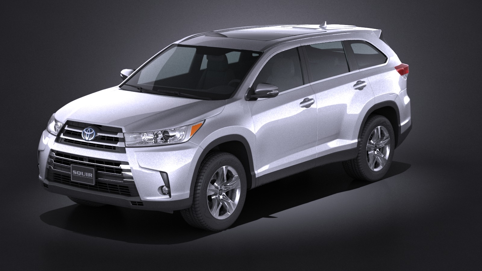 3d toyota highlander 2017 model