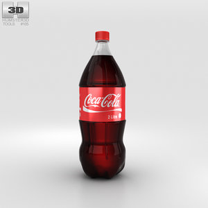 3D bottle coca-cola coca model