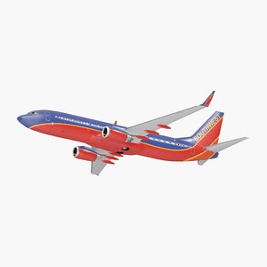 3D model boeing 737-800 interior southwest