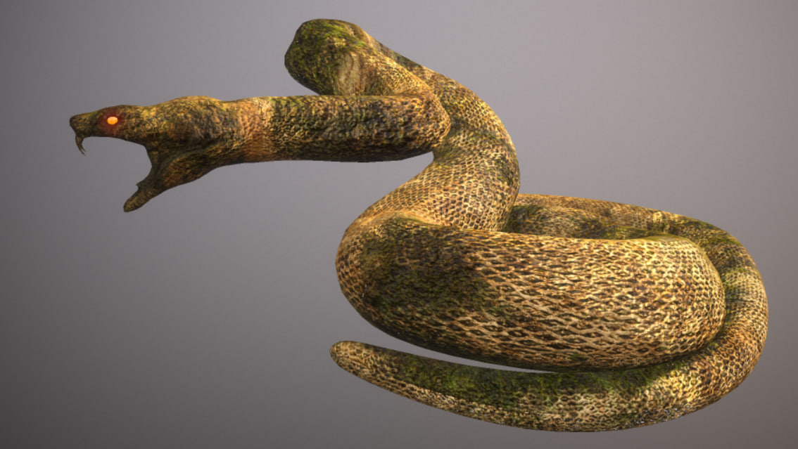 snake garden statue