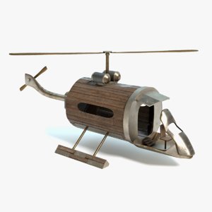 3D steampunk helicopter