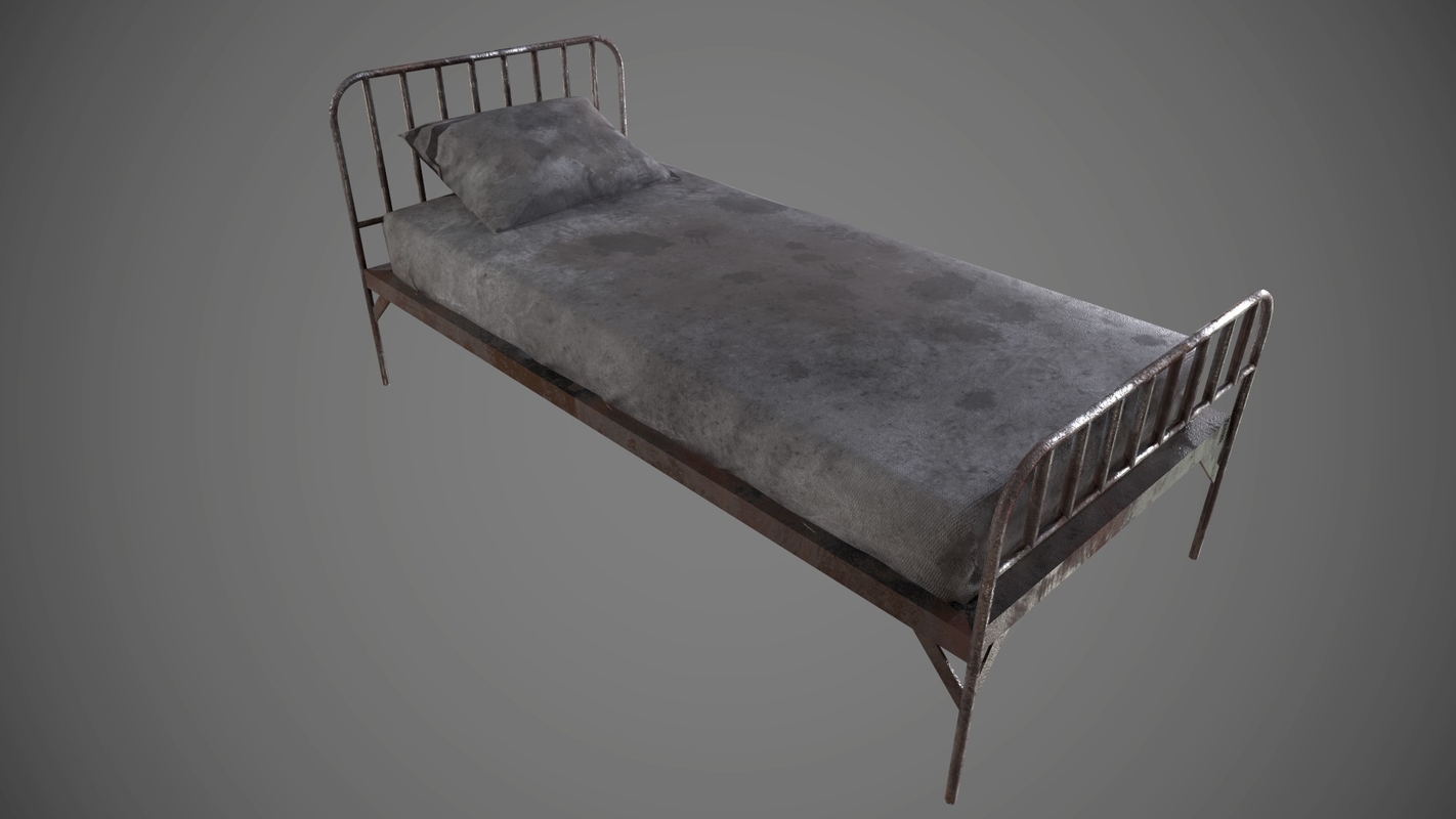 Кровать модель 3д Лоу Поли