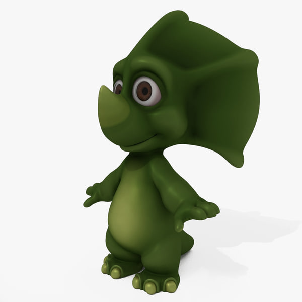 3d Triceratops Cartoon Model Turbosquid