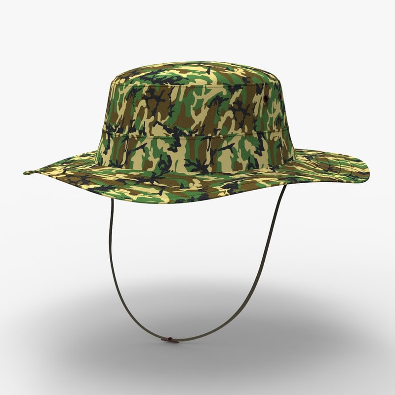 Military boonie hat 3D model - TurboSquid 1180003