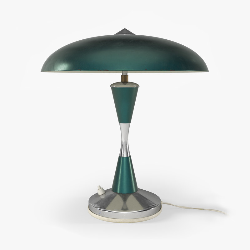 3d 1970s Desk Lamp Green Metal Turbosquid 1180233 3d 1970s Desk Lamp Green Metal