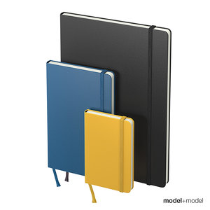 3D moleskine notebooks model