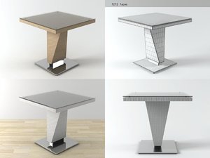 cuba square table 3D model