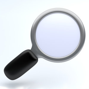3D icon magnifying glass model