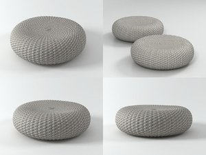 3D model shell pouf