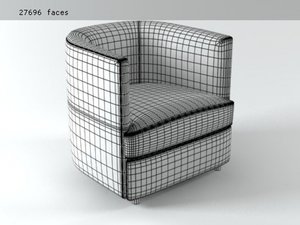 3D model armchair w