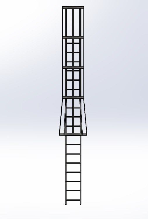 Solidworks ladder safety cage 3D - TurboSquid 1181581