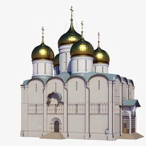 russian dormition cathedral 3D model