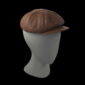 hat leather 3D