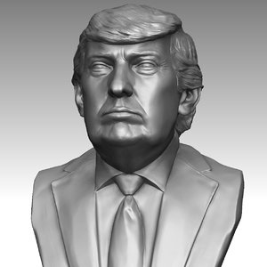 3D donald trump bust model