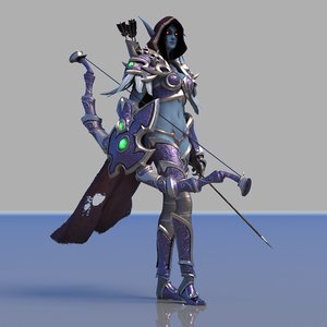 3D sylvanas windrunner rig lady