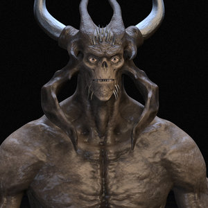 3D model demon rig
