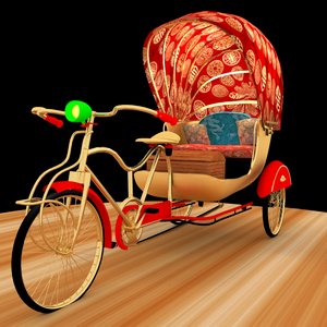 rickshaw 3D model