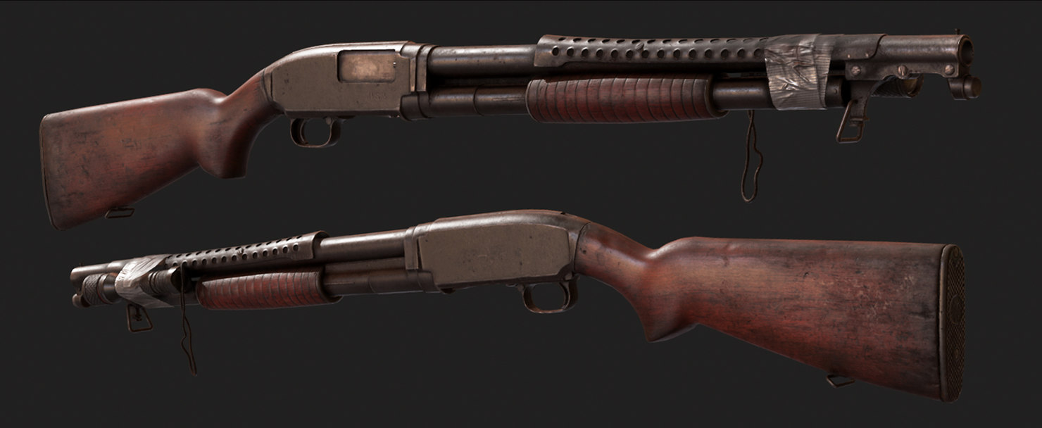 M12 trench gun 3D model TurboSquid 1182282