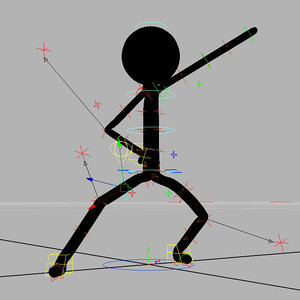 stick rigged 3D model